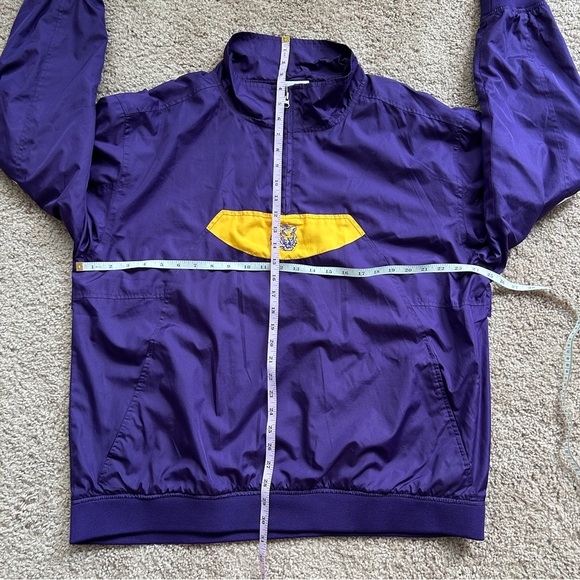 LSU Tiger's Vintage Red Oak Purple Yellow Windbreaker Jacket Size Large - Picture 9 of 10
